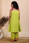 Shop The Cotton Staple Green Cotton Lace, Pom-poms Sawani Kurta And Palazzo Set at Aza Fashions Shop_The Cotton Staple_Green Cotton Lace, Pom-poms Sawani Kurta And Palazzo Set _at_Aza_Fashions