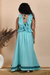 Shop The Cotton Staple Blue , Lurex, Satin Gota Patti, Lace Aasma Lehenga And Ruffle Top Set  at Aza Fashions Shop_The Cotton Staple_Blue , Lurex, Satin Gota Patti, Lace Aasma Lehenga And Ruffle Top Set _at_Aza_Fashions