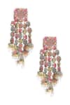 Buy_Kanyaadhan By Dhirajaayushi_Multi Color Beads Thread Embroidered Earrings _at_Aza_Fashions