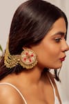 Buy_Kanyaadhan By DhirajAayushi_Gold Plated Beads Embroidered Studs _at_Aza_Fashions