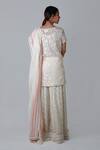 Shop_Kavita D_White Chanderi Kurta Set  _at_Aza_Fashions