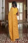 Shop_Peeli Dori_Yellow Saree Chanderi Blouse Fabric Silk Handloom Organic Dyed _at_Aza_Fashions