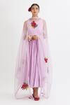 Buy Peeli Dori Purple Rose Cotton Embroidery Round Anarkali With Dupatta at Aza Fashions Buy_Peeli Dori_Purple Rose Cotton Embroidery Round Anarkali With Dupatta _at_Aza_Fashions