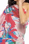 Shop_Mandira Wirk Resort_Red Satin Abstract One Shoulder Printed Kaftan _Online_at_Aza_Fashions