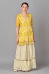Buy Keith Gomes Yellow Silk, Organza, Net, Georgette V Neck Embroidered Kurta Set Online at Aza Fashions Buy_Keith Gomes_Yellow Silk, Organza, Net, Georgette V Neck Embroidered Kurta Set _Online_at_Aza_Fashions