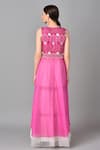 Shop_Keith Gomes_Pink Silk, Organza, Net, Georgette V Neck Embroidered Kurta Set _at_Aza_Fashions