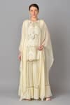 Buy_Keith Gomes_White Georgette Round Embroidered Tunic And Palazzo Set _Online_at_Aza_Fashions