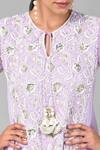 Shop_Keith Gomes_Purple Georgette, Organza And Chanderi Silk Pearl, Embroidered Tunic & Palazzo Set_Online_at_Aza_Fashions