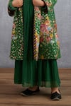 Torani_Green Jersey, Handloom , Sequins, Panna Qasiba Sitara Chogha Set _at_Aza_Fashions