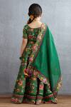 Shop_Torani_Green Handloom , , Satin, Chanderi Panna Mumtaz Lehenga Set _at_Aza_Fashions