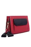 Buy_Kaeros_Red Tassel Sling Bag_at_Aza_Fashions