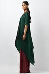 Kiran Uttam Ghosh_Green Pleated  Embroidered Tunic_Online_at_Aza_Fashions