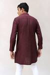 Shop_Kaha_Red Cotton Embroidered Shirt Kurta _at_Aza_Fashions