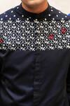 Buy_Kaha_Black Cotton Embroidered Shirt_Online_at_Aza_Fashions