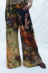 Shop_TIL_Multi Color Cotton Silk Satin Printed Abstract Reverie Trouser _Online_at_Aza_Fashions