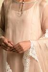 Karishma Khanduja Bareilly_Pink Organza Keyhole Kurta Set _Online_at_Aza_Fashions