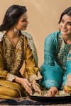 Buy_Naaz By Noor_Green Cotton Chanderi Kurta Set_Online_at_Aza_Fashions
