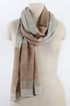 Buy_Pashma_Beige Knitted Cashmere Scarf _at_Aza_Fashions