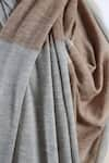 Pashma_Beige Knitted Cashmere Scarf _Online_at_Aza_Fashions