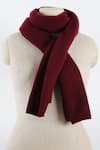 Buy Pashma Maroon Hand Knit Cashmere Muffler at Aza Fashions Buy_Pashma_Maroon Hand Knit Cashmere Muffler _at_Aza_Fashions