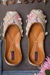 Buy_Kasually Klassy_Peach Tassel Embellished Juttis_at_Aza_Fashions