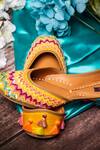 Buy_Kasually Klassy_Multi Color Embroidered Chevron Juttis _Online_at_Aza_Fashions