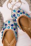 Kasually Klassy_Silver Embellished Juttis _at_Aza_Fashions