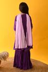 Shop Kalp Purple Muslin, Silk, Cotton Lace Woven Kurta Sharara Set at Aza Fashions Shop_Kalp_Purple Muslin, Silk, Cotton Lace Woven Kurta Sharara Set _at_Aza_Fashions