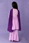 Shop_Kalp_Purple Muslin, Cotton, Silk Sequins, Lace Embroidered Kurta Sharara Set _at_Aza_Fashions