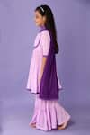 Buy_Kalp_Purple Muslin, Cotton, Silk Sequins, Lace Embroidered Kurta Sharara Set _Online_at_Aza_Fashions