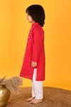 Buy Kalp Pink Cotton Bandhani Yoke Kurta And Pant Set Online at Aza Fashions Buy_Kalp_Pink Cotton Bandhani Yoke Kurta And Pant Set _Online_at_Aza_Fashions