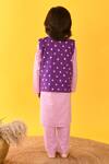 Shop_Kalp_Purple Cotton Fabric Flowers Bandhani Kurta Set With Pant _at_Aza_Fashions