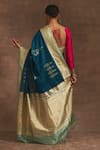 Shop_Kasturi Kundal_Blue Banno Ki Bagiya Banarasi Saree  _at_Aza_Fashions