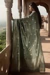 Kasturi Kundal_Green Base Fabric Pure Silk Banarasi Handloom Saree _Online_at_Aza_Fashions