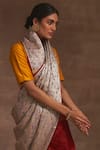 Buy_Kasturi Kundal_Grey Natkhat Chiraiya Saree  _Online_at_Aza_Fashions