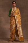 Buy_Kasturi Kundal_Yellow Akash Kusum Pitambari Saree For Women_at_Aza_Fashions