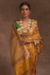 Kasturi Kundal_Yellow Akash Kusum Pitambari Saree For Women_at_Aza_Fashions