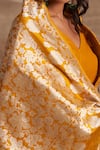 Kasturi Kundal_Maroon Base Fabric Pure Silk Banarasi Handloom Saree _at_Aza_Fashions