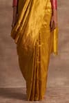 Shop_Kasturi Kundal_Yellow Base Fabric Pure Tissue Banarasi Handloom Saree _Online_at_Aza_Fashions