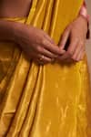 Kasturi Kundal_Yellow Base Fabric Pure Tissue Banarasi Handloom Saree _at_Aza_Fashions