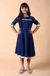 Buy_Kalp_Blue Cotton Lace Sapphire Dress _at_Aza_Fashions