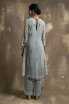 Shop Karishma Khanduja Bareilly Grey Georgette Round Embroidered Kurta Set at Aza Fashions Shop_Karishma Khanduja Bareilly_Grey Georgette Round Embroidered Kurta Set _at_Aza_Fashions
