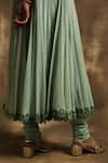 Karishma Khanduja Bareilly Green Cotton V Neck Anarkali Set at Aza Fashions Karishma Khanduja Bareilly_Green Cotton V Neck Anarkali Set _at_Aza_Fashions