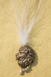 Shop_Cosa Nostraa_Gold Bead Antique 3d Lion Of Judah Kalangi _at_Aza_Fashions