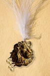 Cosa Nostraa_Gold Bead Antique 3d Carved Lion Of Judah Kalangi _Online_at_Aza_Fashions