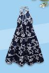 Shop_Kids Lane_Blue Floral Print Maxi Dress For Girls_at_Aza_Fashions
