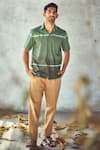 Buy Kharakapas Green Handloom Cotton Shibori Pattern Forest Ghost Shirt at Aza Fashions Buy_Kharakapas_Green Handloom Cotton Shibori Pattern Forest Ghost Shirt _at_Aza_Fashions