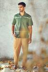 Kharakapas Green Handloom Cotton Shibori Pattern Forest Ghost Shirt Online at Aza Fashions Kharakapas_Green Handloom Cotton Shibori Pattern Forest Ghost Shirt _Online_at_Aza_Fashions
