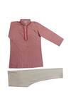 Buy_Krishna Mehta_Pink Printed Kurta And Pant Set For Boys_at_Aza_Fashions
