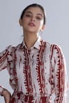 Buy_Koai_White Cotton Silk Dabu Print Shirt 